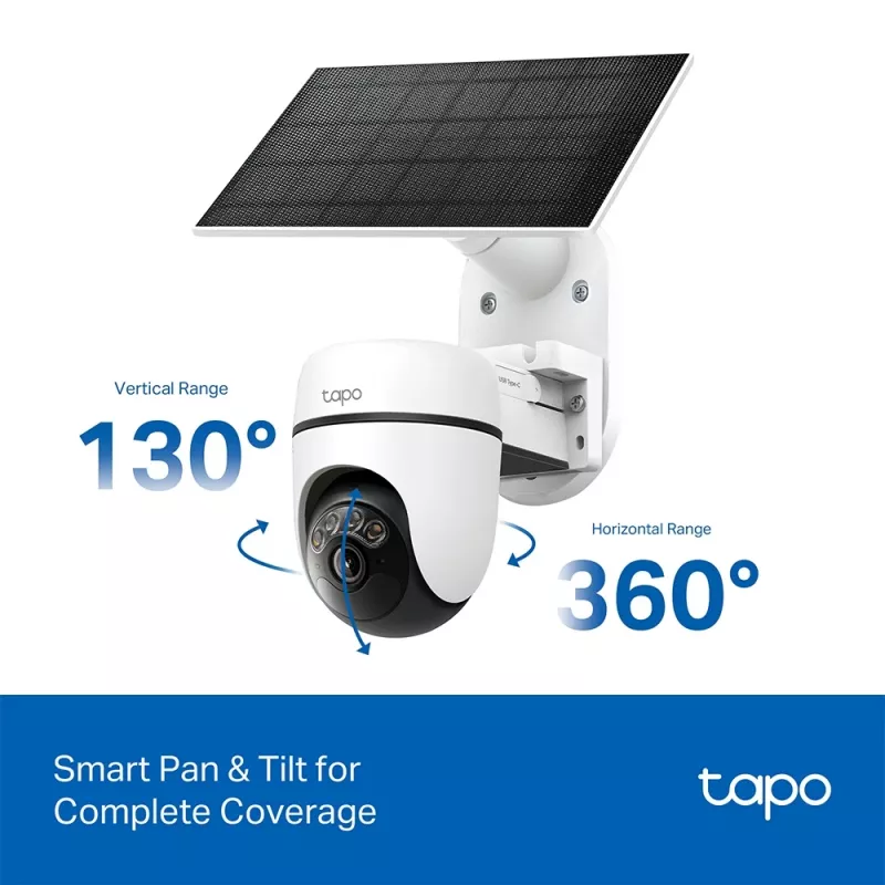 TP-Link Tapo C610 KIT Saulės energija varoma apsaugos kamera su 360° vaizdu