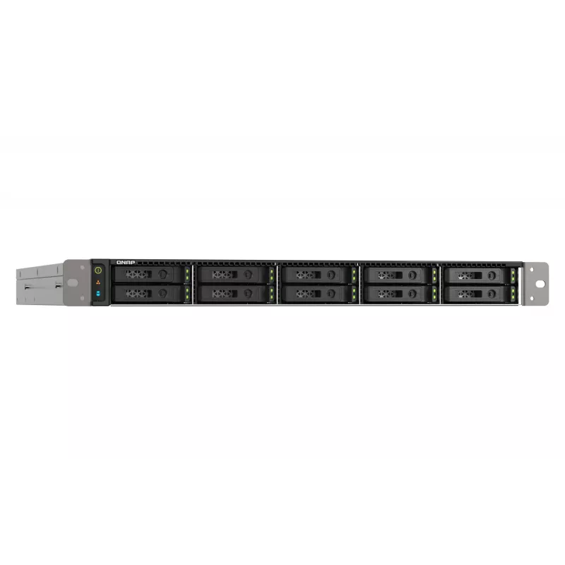 QNAP TS-h1090FU NAS stelažinis (1U) EPYC 7302P 128 GB DDR4 0 TB QuTS hero Juoda, Pilka