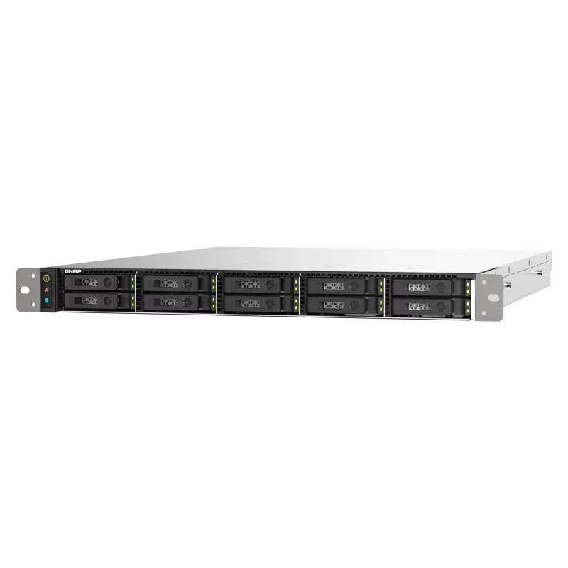 QNAP TS-h1090FU NAS stelažinis (1U) EPYC 7302P 128 GB DDR4 0 TB QuTS hero Juoda, Pilka