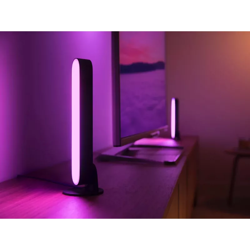 Philips Hue Play šviesos juostų rinkinys pradedantiesiems – 2 Play šviesos juostos + Hue Bridge Pro, Bluetooth, juoda, C tipo kištukas