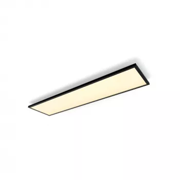 Signify Philips Aurelle Rectangle Panel protingos lubinės šviesos diodinis šviestuvas su Bluetooth/Zigbee, 1200×300×48 mm, juodas