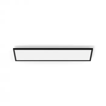Signify Philips Aurelle Rectangle Panel protingos lubinės šviesos diodinis šviestuvas su Bluetooth/Zigbee, 1200×300×48 mm, juodas