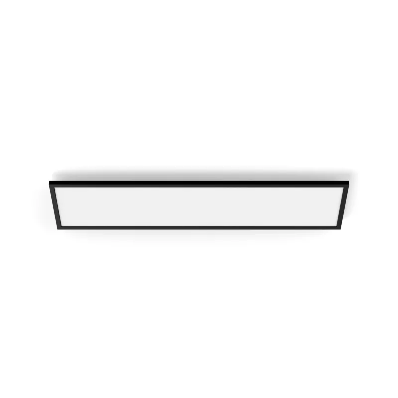 Signify Philips Aurelle Rectangle Panel protingos lubinės šviesos diodinis šviestuvas su Bluetooth/Zigbee, 1200×300×48 mm, juodas