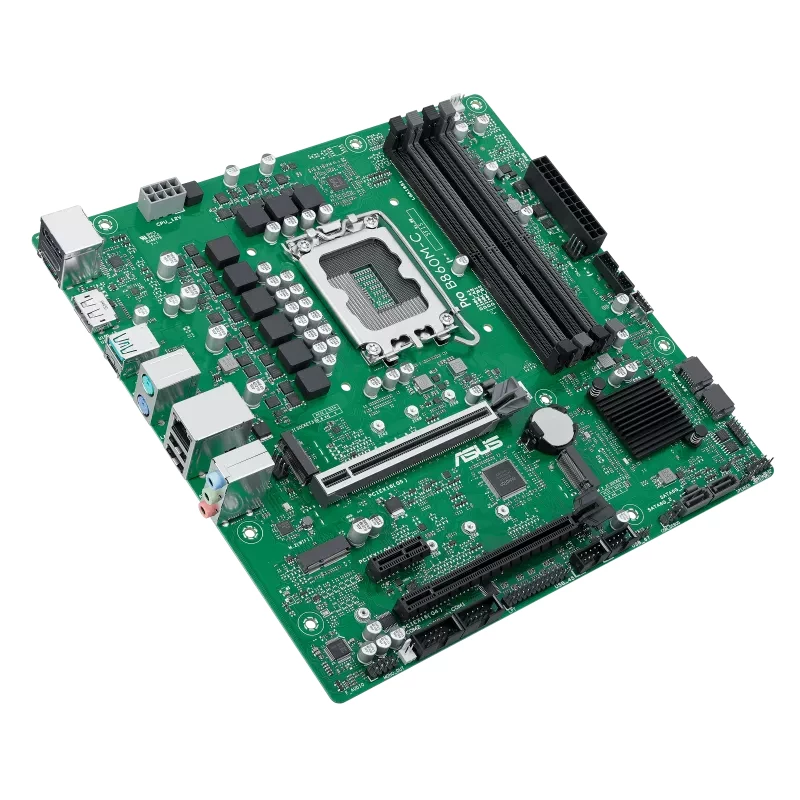 Motininė plokštė ASUS PRO B860M-C-CSM – Intel B860, LGA 1851 (Socket V1), Micro ATX, 4× DIMM DDR5, 256 GB maks.