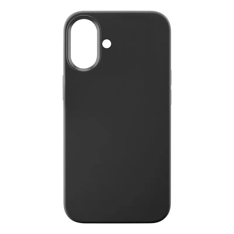 Cellularline Sensation – Silikoninis dėklas iPhone 16, minkštas liesti, juodas