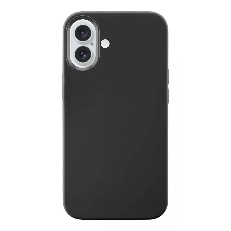 Cellularline Sensation – Silikoninis dėklas iPhone 16, minkštas liesti, juodas