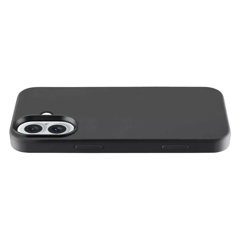 Cellularline Sensation – Silikoninis dėklas iPhone 16, minkštas liesti, juodas