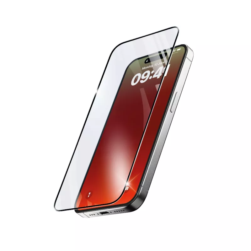 Cellularline Fortified Xtreme Glass – iPhone 16 itin apsauginis grūdintas stiklas su sustiprintais kraštais, lengvai užklijuojamas