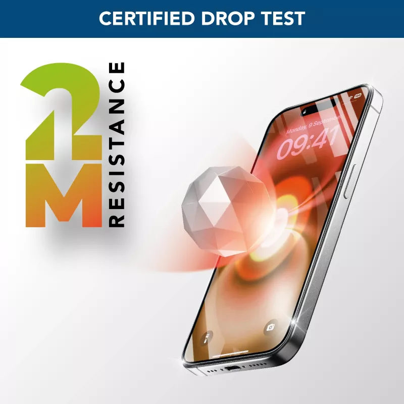 Cellularline Fortified Xtreme Glass – iPhone 16 itin apsauginis grūdintas stiklas su sustiprintais kraštais, lengvai užklijuojamas