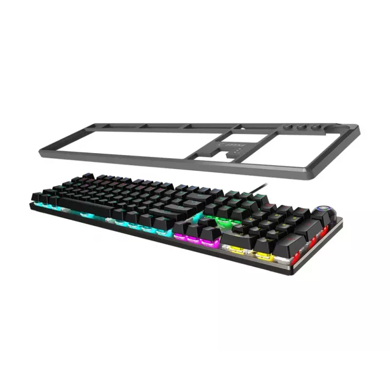 Gaming klaviatūra MSI FORGE GK310 RED DE mechaninė USB QWERTY juoda