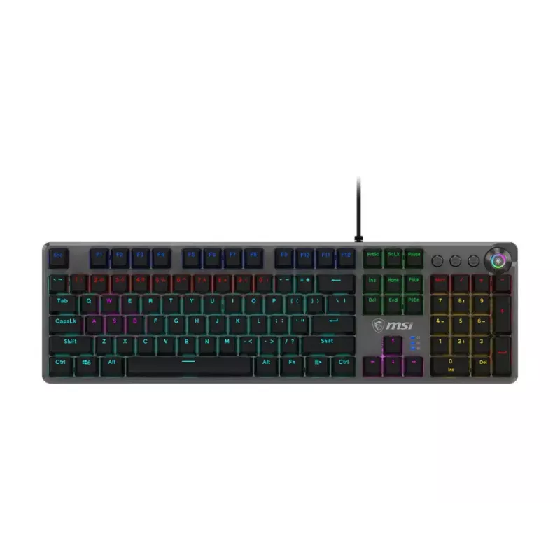 Gaming klaviatūra MSI FORGE GK310 RED DE mechaninė USB QWERTY juoda