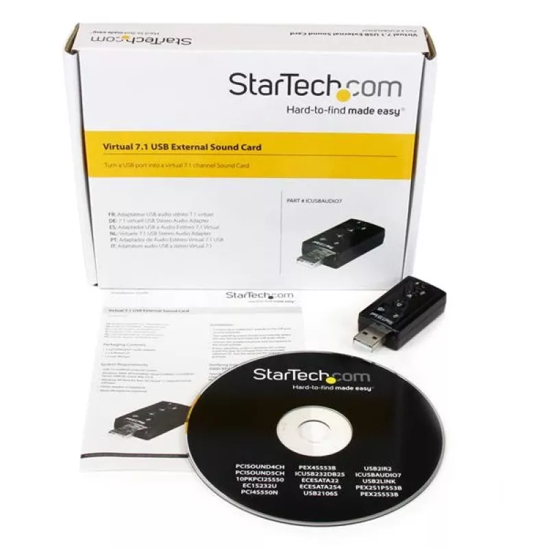 StarTech.com Virtual 7.1 USB stereo garso adapteris – išorinė garso kortelė