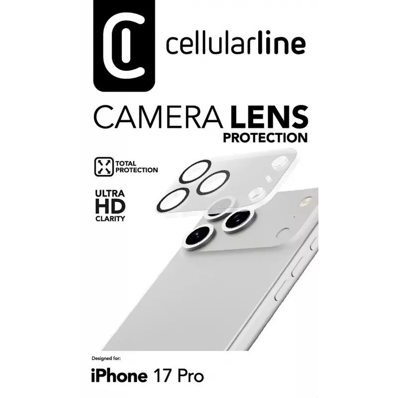 Cellularline Camera Lens - iPhone 17 Pro apsauga fotoaparatui