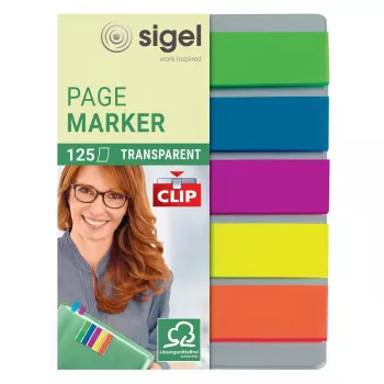 Žymekliai Sigel HN610 lankstūs, mėlyna, žalia, oranžinė, violetinė, geltona