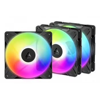 ARCTIC Freezer P14 Pro Reverse A-RGB 3 vnt. – 140 mm A-RGB PWM ventiliatorius su kabelių skirstytuvu