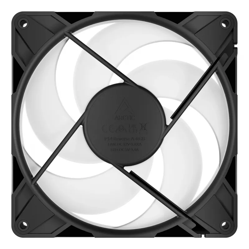 ARCTIC Freezer P14 Pro Reverse A-RGB 3 vnt. – 140 mm A-RGB PWM ventiliatorius su kabelių skirstytuvu