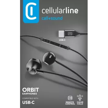 Cellularline ORBIT Stereo ausinių kapsulė su mikrofonu ir nuotolinio valdymo pulteliu