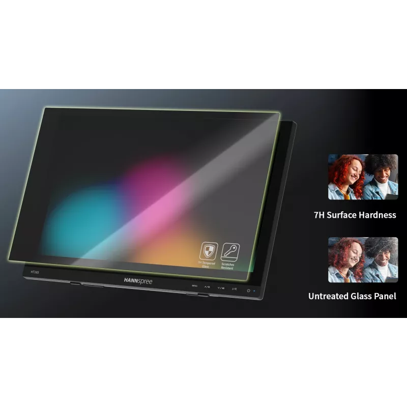 HANNspree HT165HPB 15,6 col. (39,6 cm) Full HD IPS LCD liečiamasis monitorius 1920×1080, 15 ms, VESA, garsiakalbiai, juodas