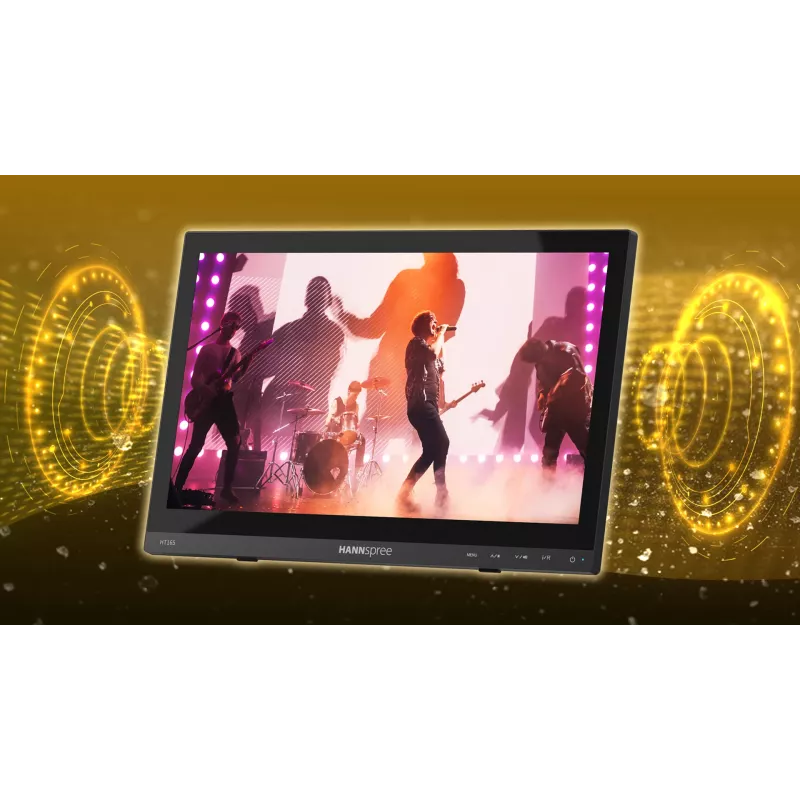 HANNspree HT165HPB 15,6 col. (39,6 cm) Full HD IPS LCD liečiamasis monitorius 1920×1080, 15 ms, VESA, garsiakalbiai, juodas