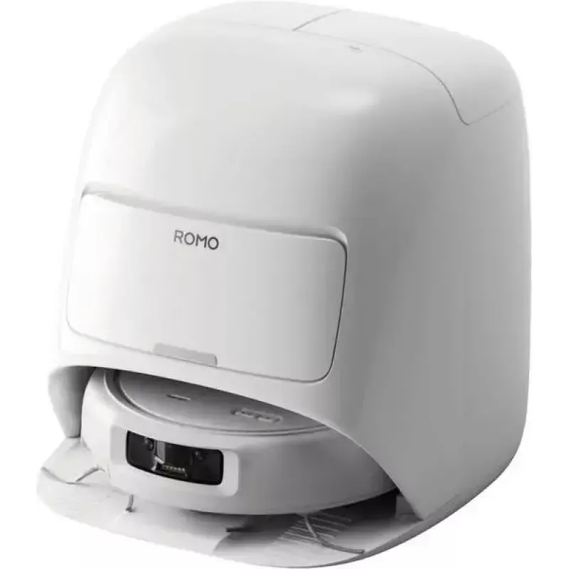Robotinis dulkių siurblys ir šluostė DJI ROMO S (vandens talpyklų versija) balta, 4,4 kg, 0,26 L dulkėms, 4 L švaraus / 3,2 L nešvaraus vandens talpyklos, 5000 mAh