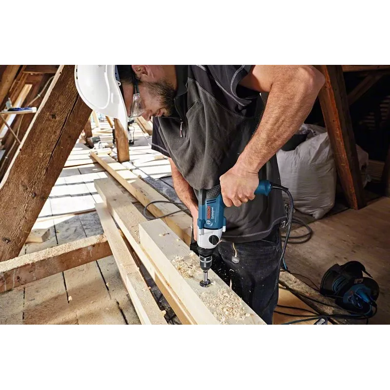 Bosch GBM 13-2 RE 1750 RPM Raktinis gręžtuvas 2,4 kg Juoda, Mėlyna, Pilka