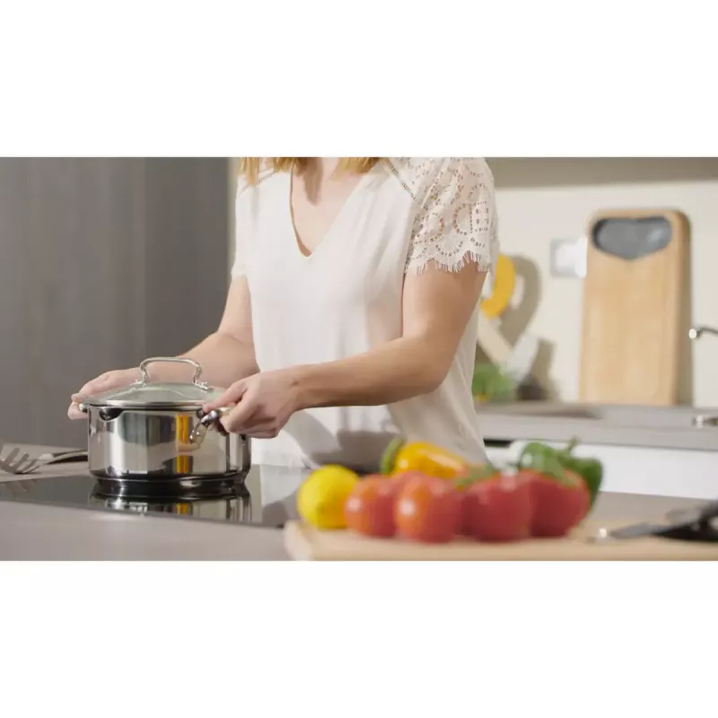 Puodų rinkinys Tefal Duetto+ G719S7, nerūdijantis plienas, 7 dalių (puodai Ø16/20/24 cm, troškintuvas Ø16 cm), indukcinis, dangčiai, orkaitė iki 250°C
