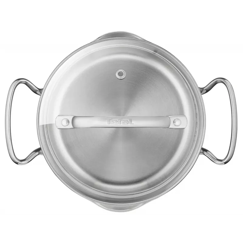 Puodų rinkinys Tefal Duetto+ G719S7, nerūdijantis plienas, 7 dalių (puodai Ø16/20/24 cm, troškintuvas Ø16 cm), indukcinis, dangčiai, orkaitė iki 250°C