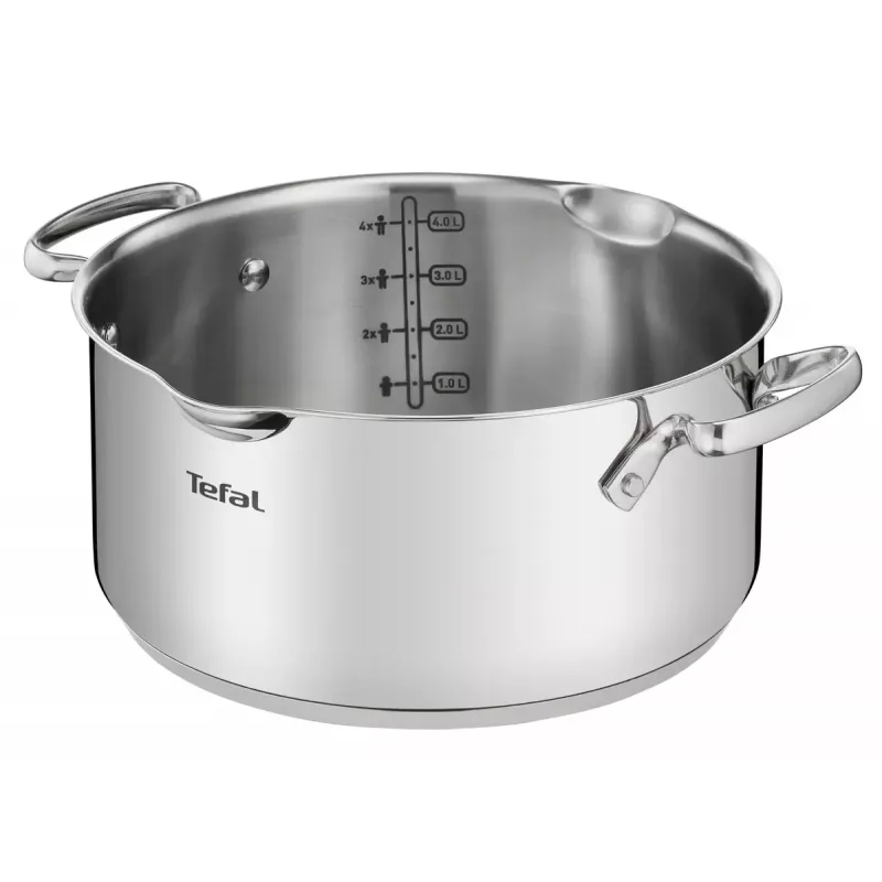 Puodų rinkinys Tefal Duetto+ G719S7, nerūdijantis plienas, 7 dalių (puodai Ø16/20/24 cm, troškintuvas Ø16 cm), indukcinis, dangčiai, orkaitė iki 250°C