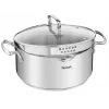 Puodų rinkinys Tefal Duetto+ G719S7, nerūdijantis plienas, 7 dalių (puodai Ø16/20/24 cm, troškintuvas Ø16 cm), indukcinis, dangčiai, orkaitė iki 250°C