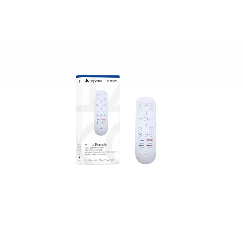 Sony Media Remote – belaidis IR nuotolinio valdymo pultas PS5 ir TV, baltas