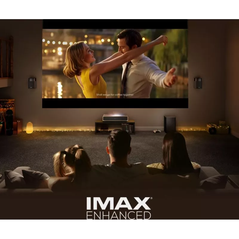 Projektorius HISENSE PT1 3D Smart TV, 16:9 natūralus, Wi‑Fi ir Ethernet, HDR (HLG), HDMI 2.0/2.1, Juodas