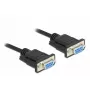 RS-232 serijinis kabelis DeLOCK 86606 juodas 3m Sub-D9