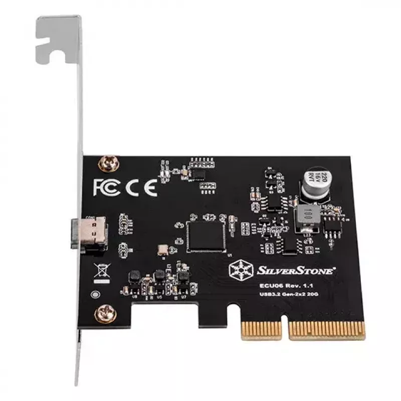 Silverstone ECU06 Vidinė USB 3.2 Gen 2 PCIe adapterio plokštė (žemo profilio)