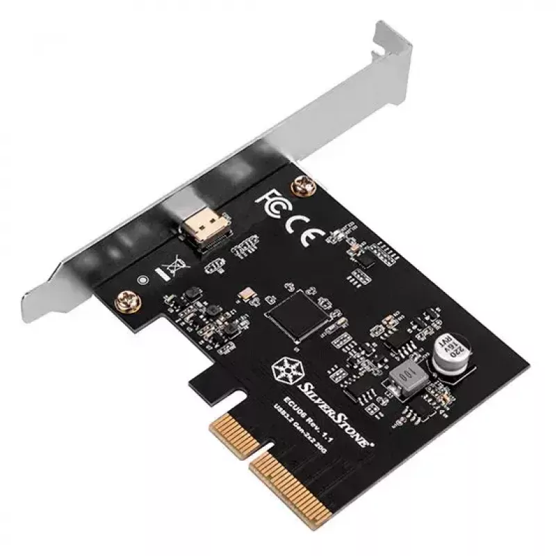 Silverstone ECU06 Vidinė USB 3.2 Gen 2 PCIe adapterio plokštė (žemo profilio)