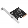 Silverstone ECU06 Vidinė USB 3.2 Gen 2 PCIe adapterio plokštė (žemo profilio)