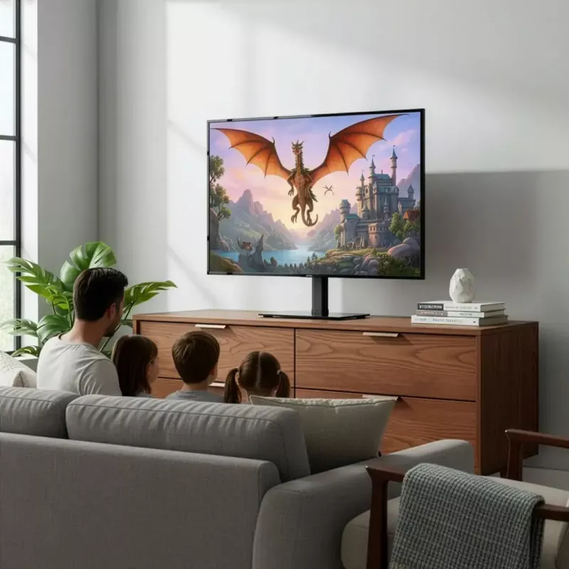 TV stovas MACLEAN MC-132, 32–55 col., iki 35 kg, 20° pasukimas, VESA 75x75–400x400