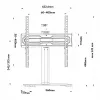 TV stovas MACLEAN MC-132, 32–55 col., iki 35 kg, 20° pasukimas, VESA 75x75–400x400