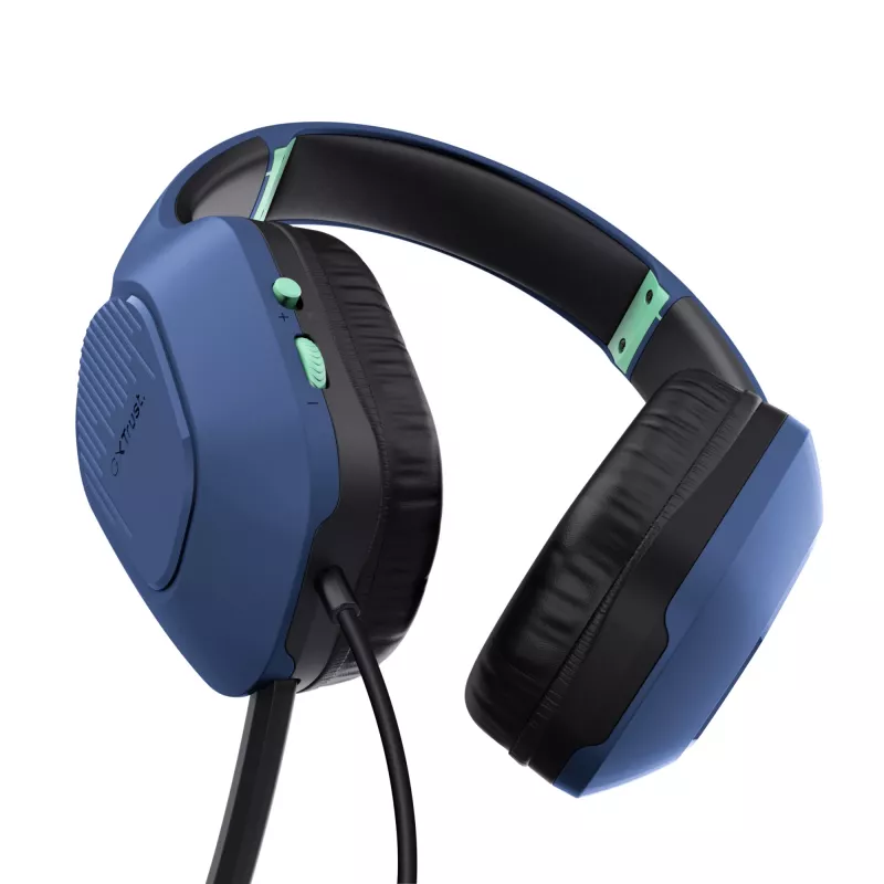 Trust GXT 415B Zirox ausinės laidinės lankeliu žaidimams mėlynos
