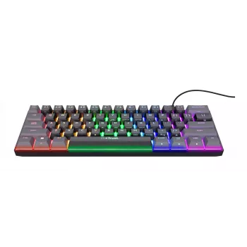 Trust GXT 867 Acira klaviatūra žaidimams USB 60% mechaninė QWERTY juoda