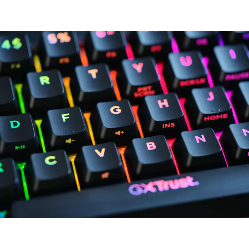 Trust GXT 867 Acira klaviatūra žaidimams USB 60% mechaninė QWERTY juoda