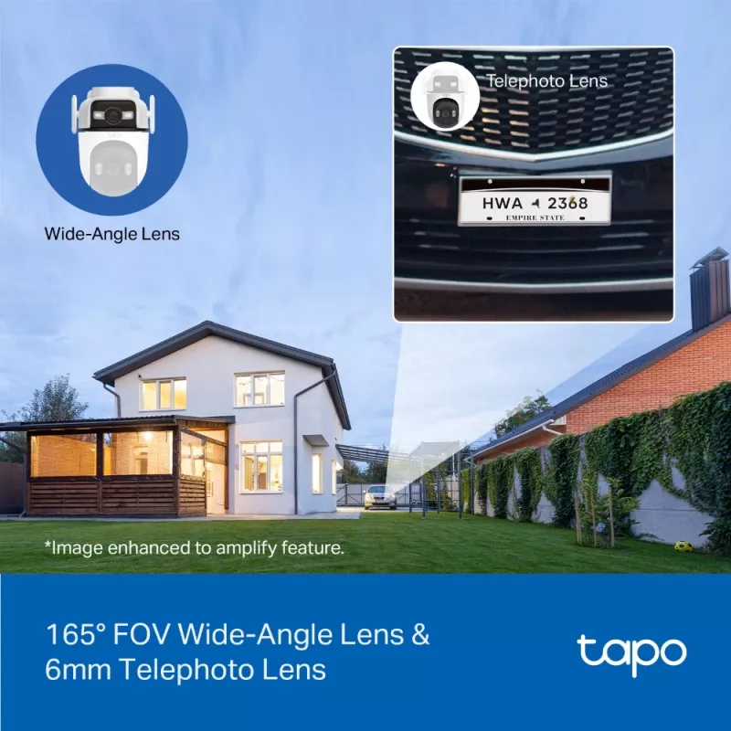 TP-Link Tapo C545D lauko dviejų objektyvų apsaugos kamera su PTZ