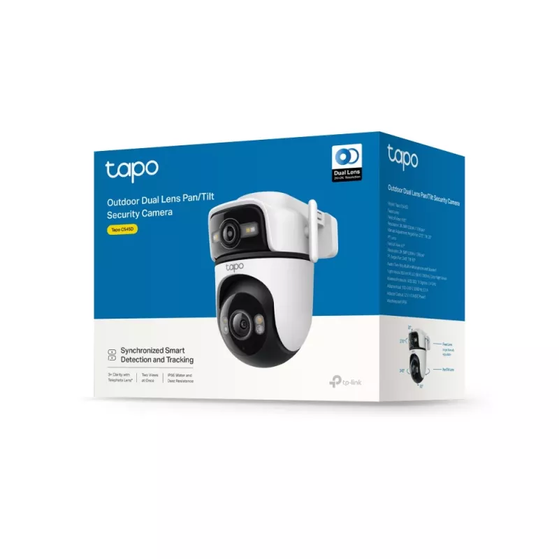 TP-Link Tapo C545D lauko dviejų objektyvų apsaugos kamera su PTZ