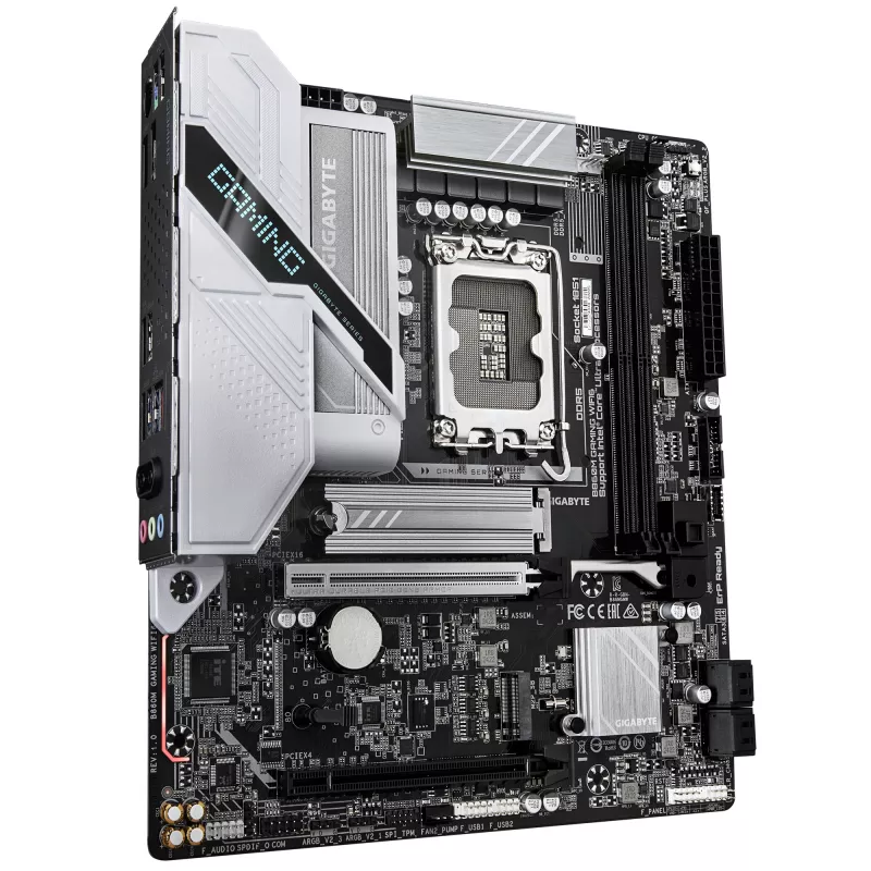 Motininė plokštė GIGABYTE B860M GAMING WIFI6 — Micro ATX, LGA 1851, DDR5 iki 9066MHz, 2 DIMM, PCIe 5.0, 2.5GbE, Wi‑Fi 6E