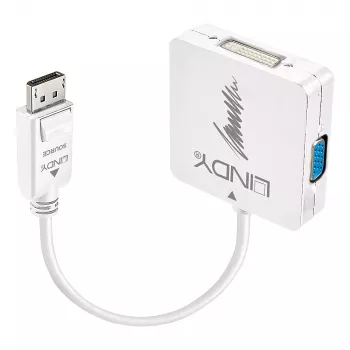 Lindy DisplayPort 1.2 į HDMI 1.4, DVI ir VGA aktyvus keitiklis