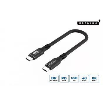 Microconnect USB4CC015 USB-C kabelis USB4 Gen 3x2 0,15 m juodas
