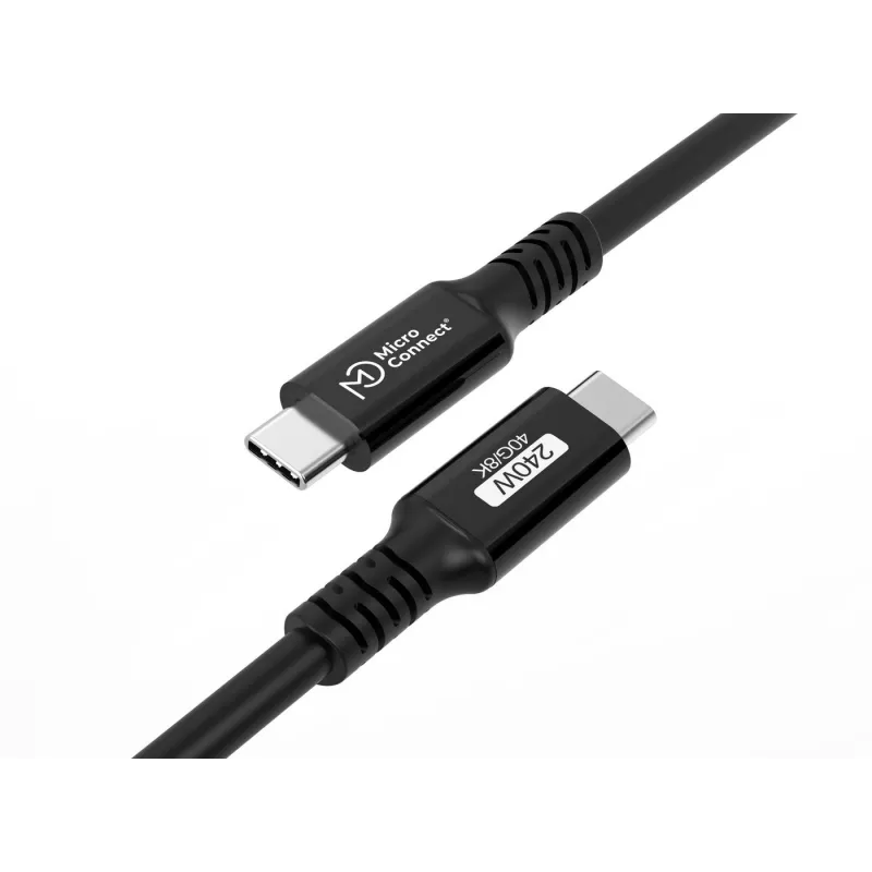 MicroConnect USB4CC015-240W USB-C laidas USB4 Gen 3x2 0,15 m USB C juodas