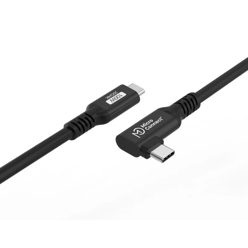 USB-C į USB-C laidas MicroConnect USB3.2CC015-A, USB 3.2 Gen 2x2, 20 Gbit/s, 0,15 m, juodas