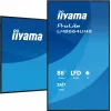 Skaitmeninės reklamos plokščiasis ekranas IIYAMA LH8664UHS-B3AG — 85,6 colio (2,17 m) 3840x2160 4K IPS, 450 cd/m², Wi‑Fi, Android, 24/7, juodas