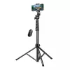 Selfie lazdelė UGREEN LP680 Bluetooth su nuotolinio valdymo pulteliu, ištiesta iki 1,7 m, maksimalus aukštis 180 cm, universali, juoda
