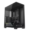 PC korpusas MODECOM VOLCANO STELLAR PLUS MIDI JUODAS — mid-tower ATX, grūdintas stiklas, USB-C, telpa iki 420 mm vaizdo plokštė